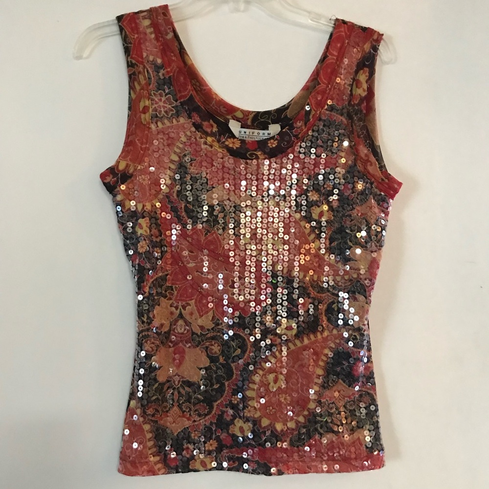 Sequin paisley tank top - Picture 6 of 7